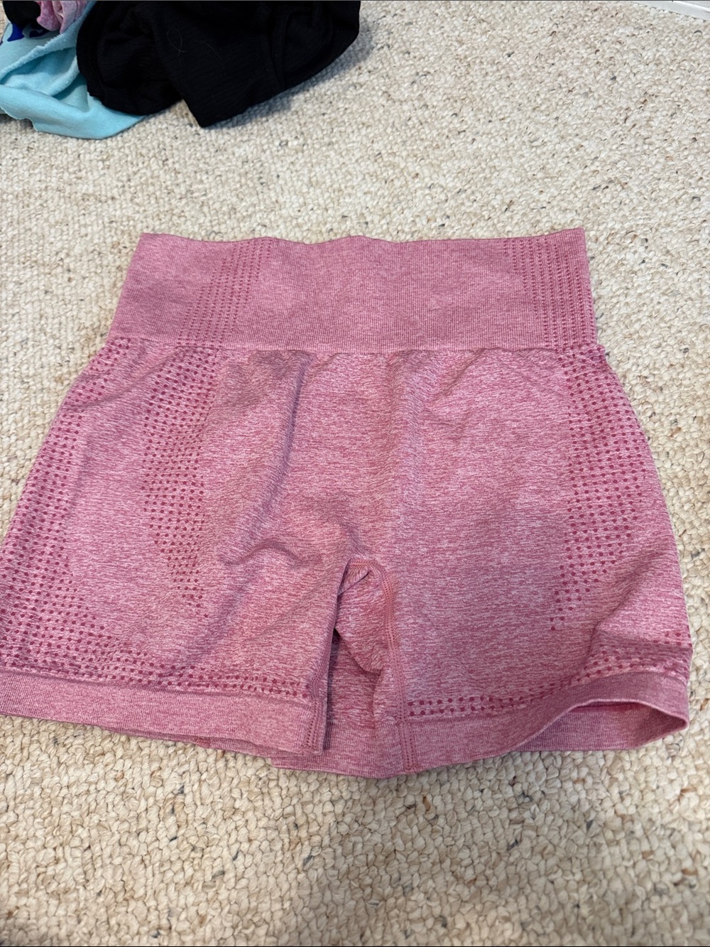 High-Waist Seamless Women's Workout Shorts - Dusty Rose